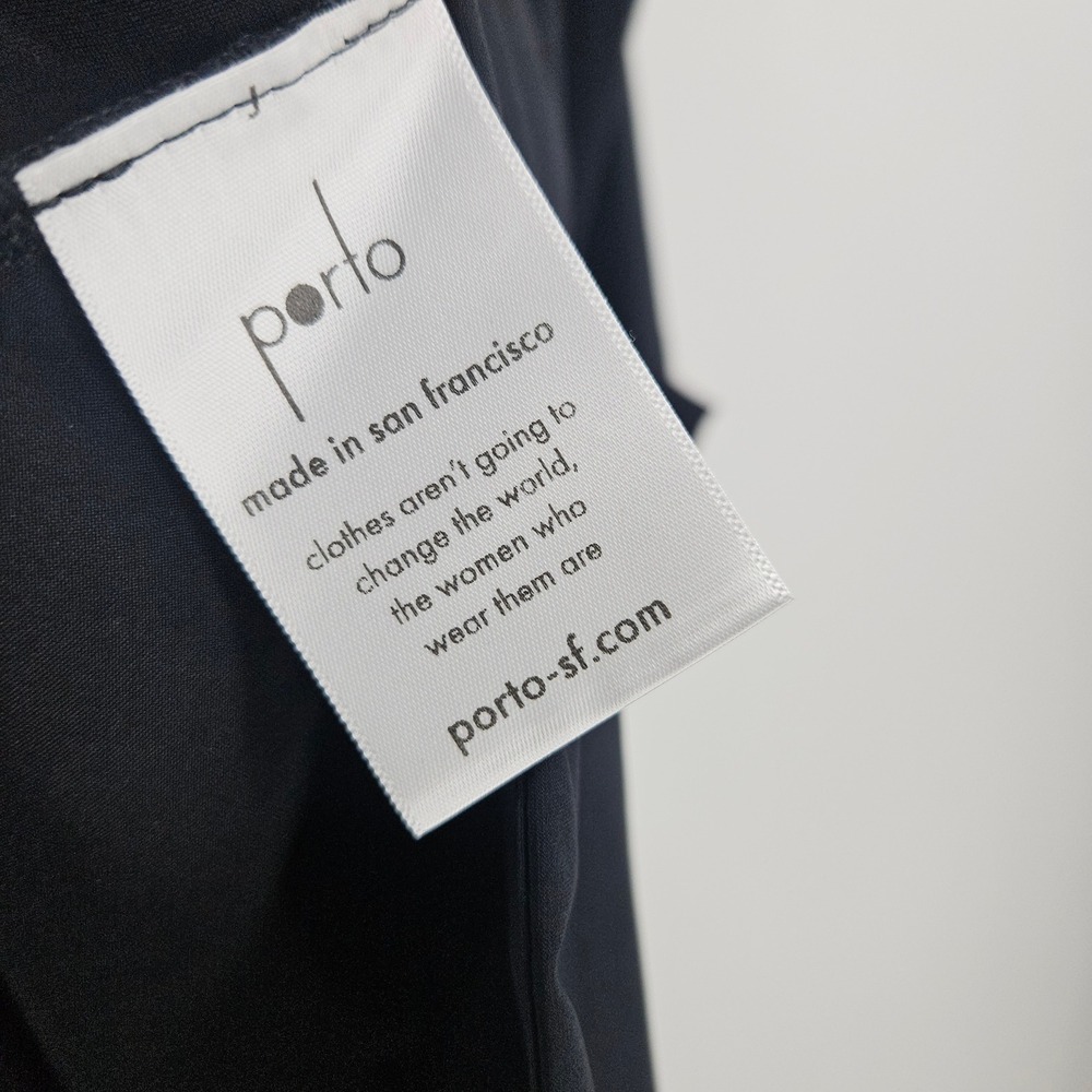 Porto San Francisco Blazer Jacket Black Stretch Minimalist Art to Wear Size 2 - Picture 4 of 8